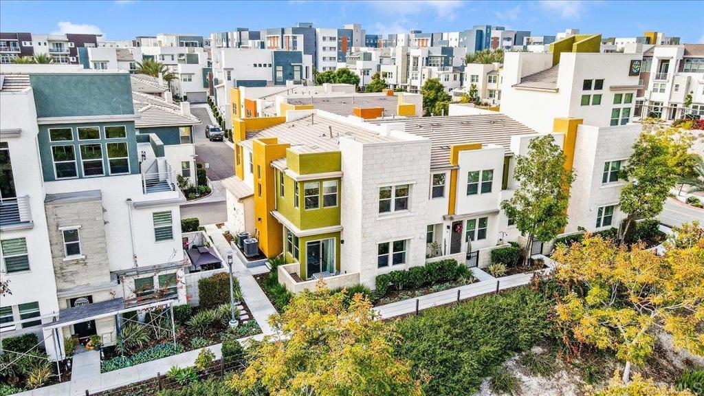 a view of city with tall buildings