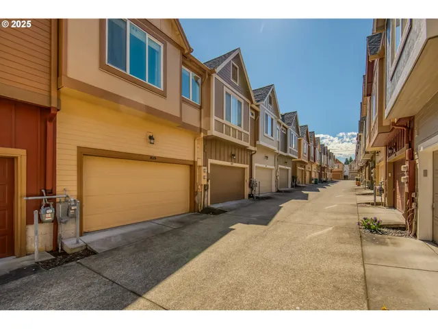 a view of a street with buildings