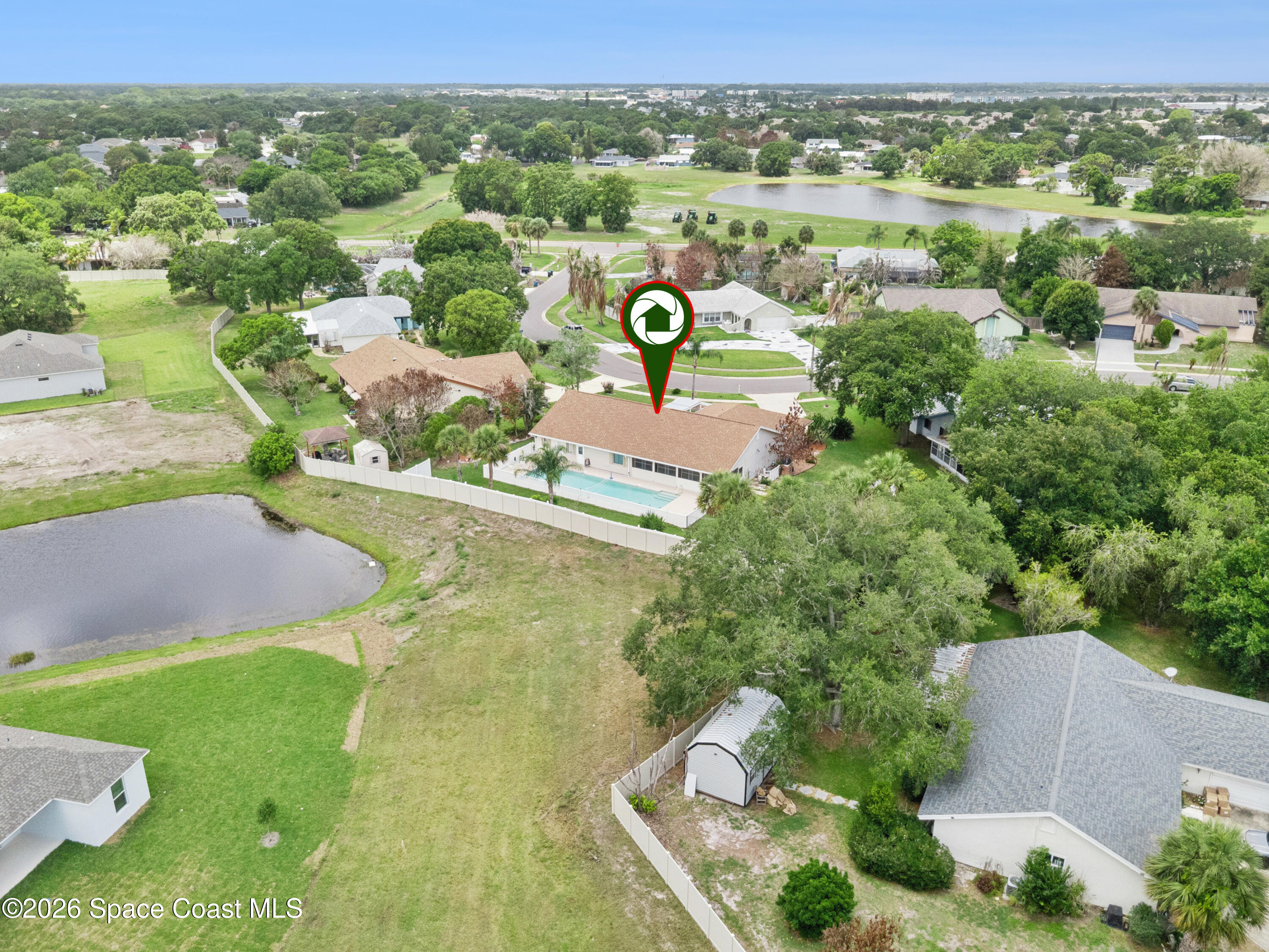 1334 Cherry Hills Road Northeast Palm Bay, FL 32905 - Photo 55 of 58 Aerial