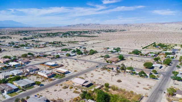 an aerial view of a city