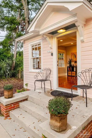 a front view of a house with porch