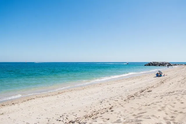 a view of beach and ocean