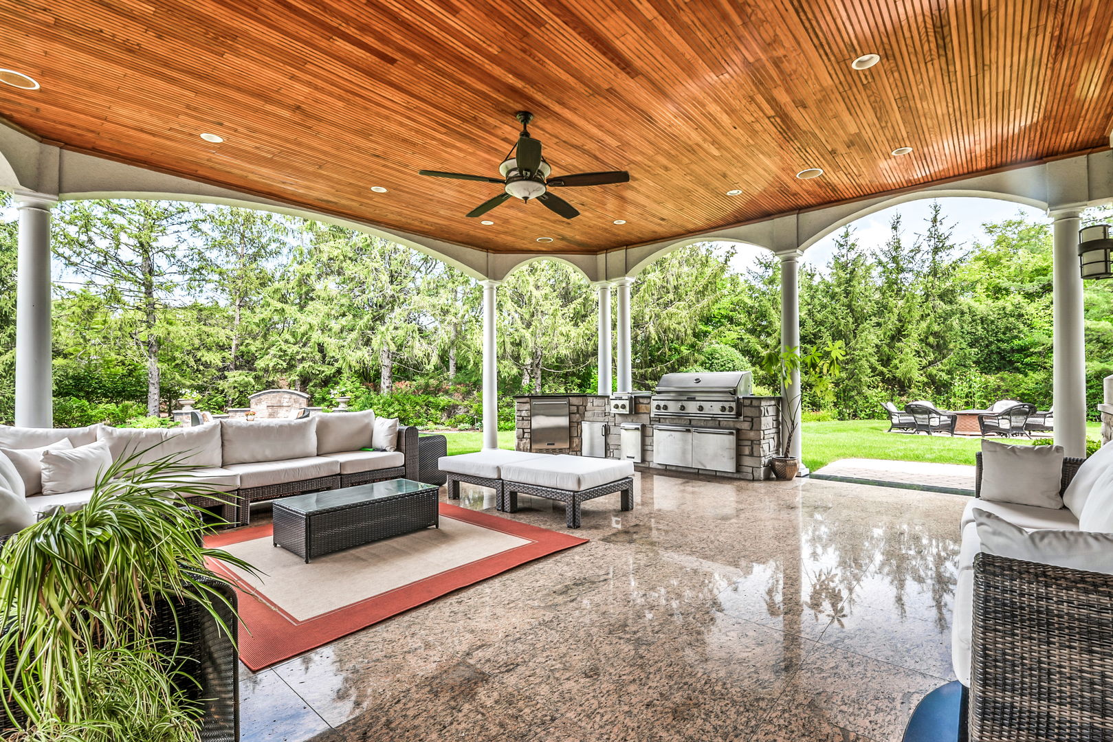 210 Indian Trail Road Oak Brook, IL 60523 - Photo 34 of 48 a view of a patio with a table chairs and a patio
