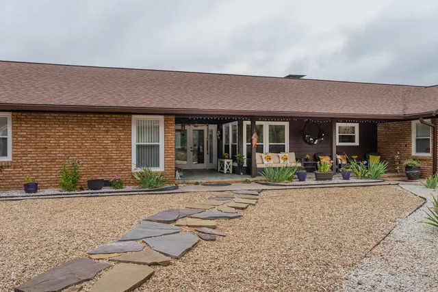 a view of a entryway door of the house