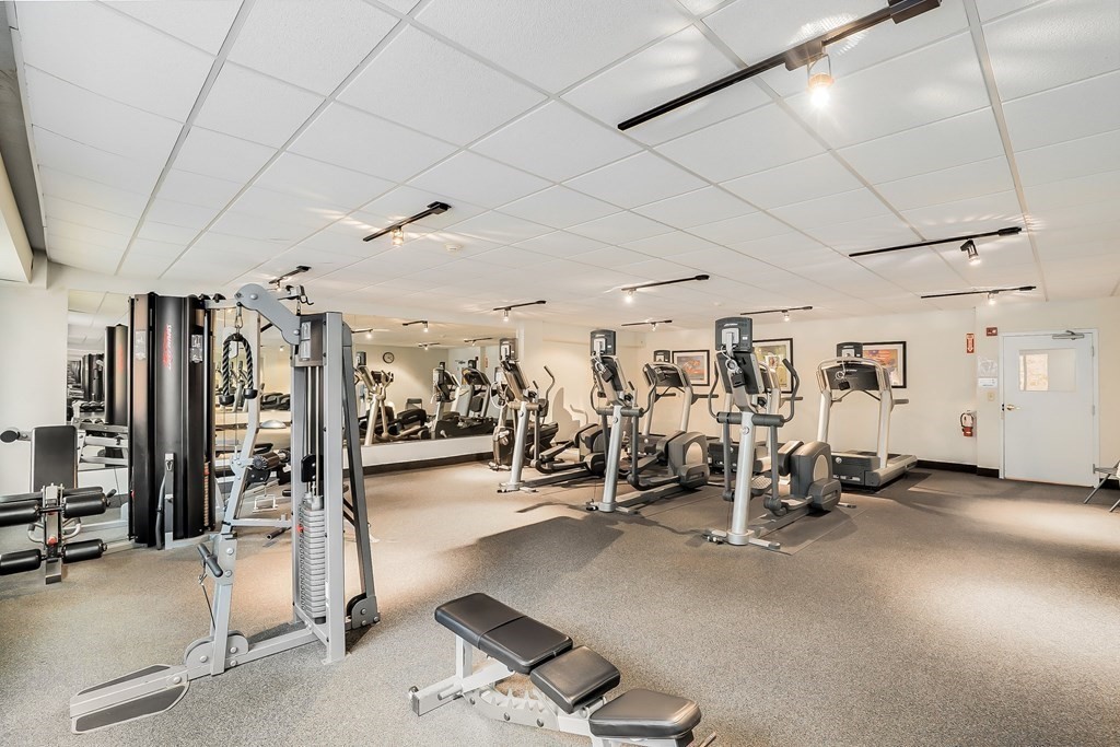 1500 Worcester Road, Unit 710 Framingham, MA 01702 - Photo 22 of 33 a view of a room with gym equipment