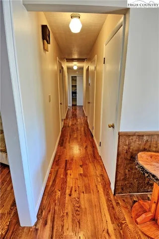 a view of hallway with stairs