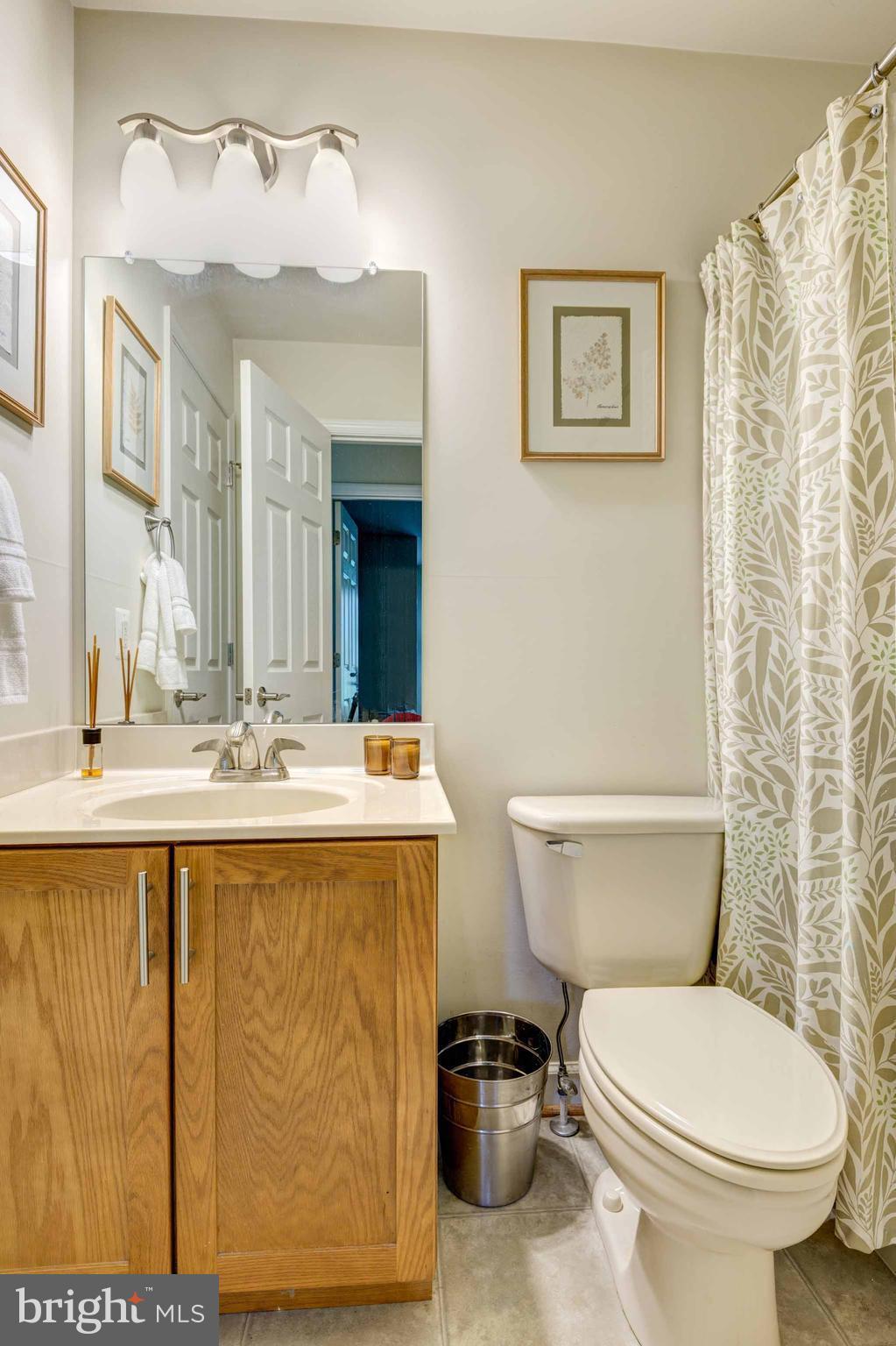 6704 West Lakeridge Road New Market, MD 21774 - Photo 17 of 30 a bathroom with a sink a toilet and a large mirror