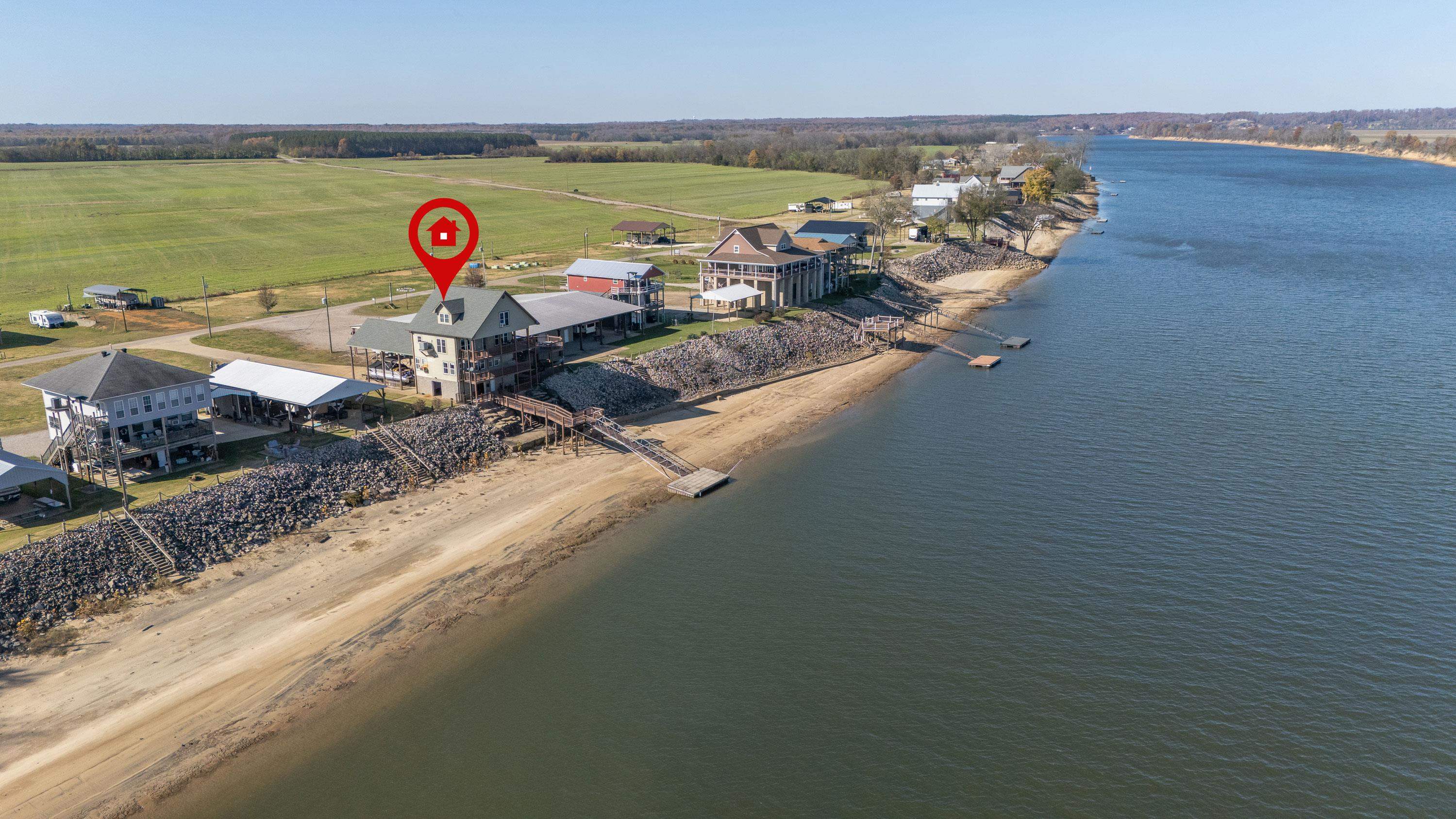 1111 Leaning Trees Lane Adamsville, TN 38310 - Photo 31 of 36 Drone / aerial view featuring a water view