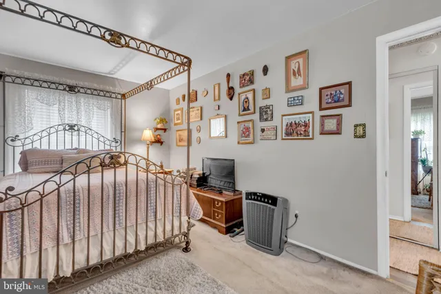 a view of a hallway with workspace