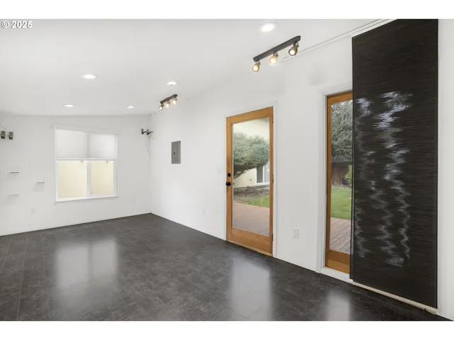 a view interior of a house wooden floor and windows