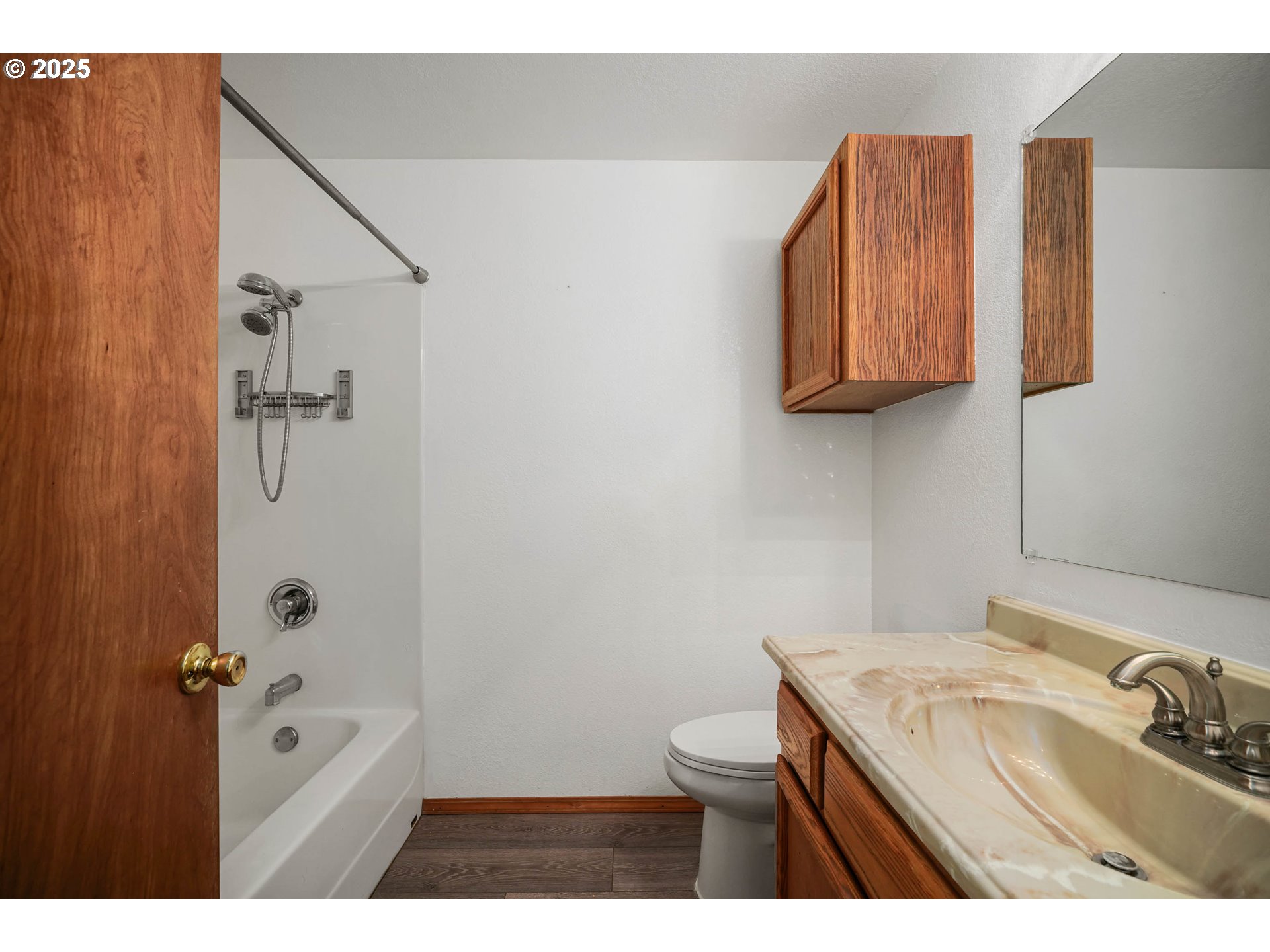 5259 Spring Leaf Court North Keizer, OR 97303 - Photo 24 of 30 a bathroom with a granite countertop sink a toilet and shower