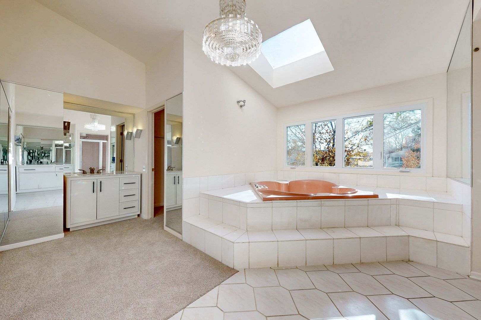 3820 Kiess Drive Glenview, IL 60026 - Photo 22 of 44 a view of spacious bathroom with a tub shower and sink