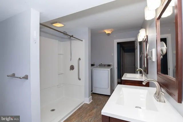 a bathroom with a sink and a bathtub