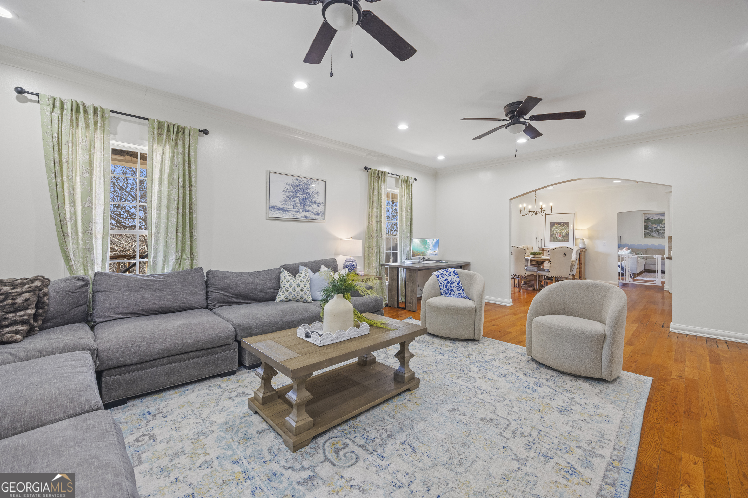 2565 New Franklin Church Road Canon, GA 30520 - Photo 13 of 168 a living room with furniture and a large window