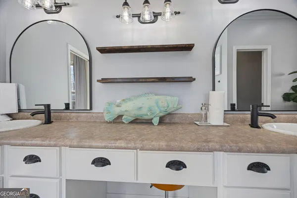 a living room with furniture and a couch