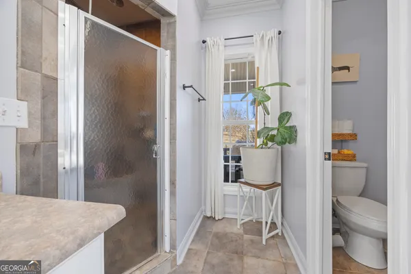 a view of a street with an outdoor space