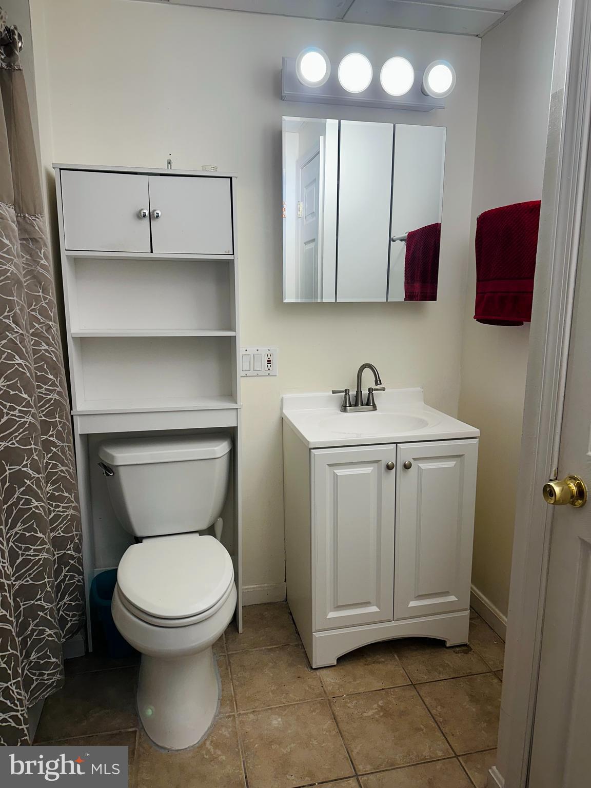 2838 Pennsylvania Avenue Baltimore, MD 21227 - Photo 31 of 32 a bathroom with a toilet a sink and mirror