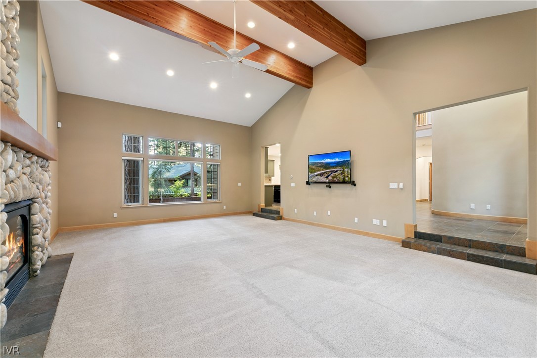 1057 Sawmill Road Incline Village, NV 89451 - Photo 13 of 48 Expansive living room with soaring ceilings and ab