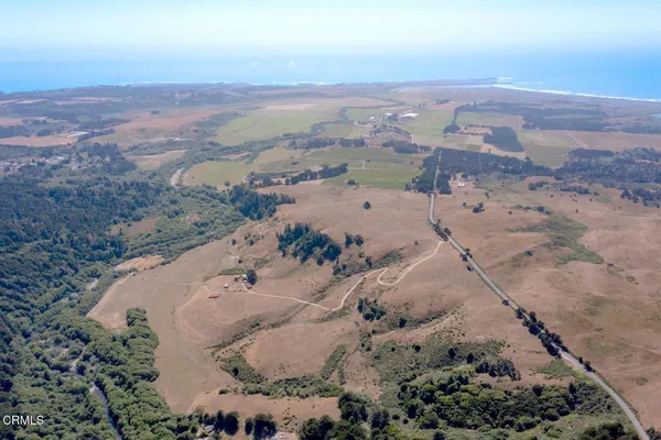 an aerial view of a beach