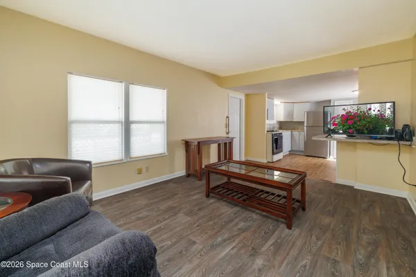 a room with furniture