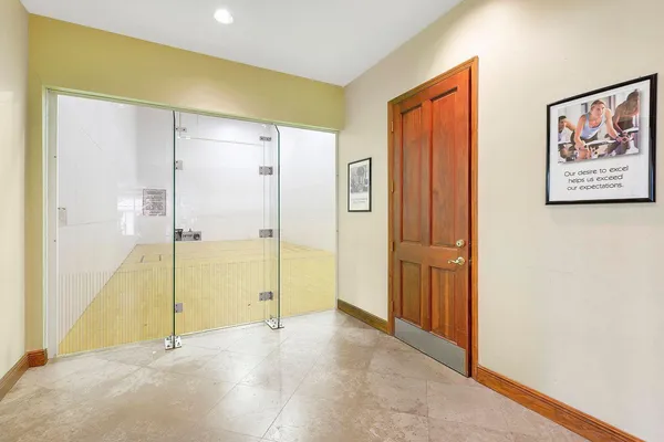 a view of a bathroom with a shower