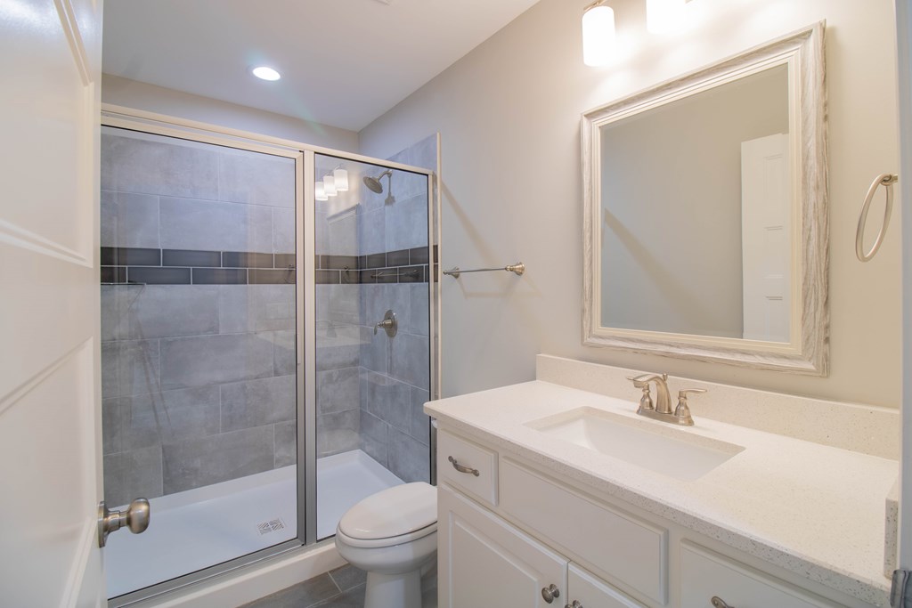 9605 Capot Drive Midland, GA 31820 - Photo 32 of 38 a bathroom with a shower sink vanity mirror and toilet