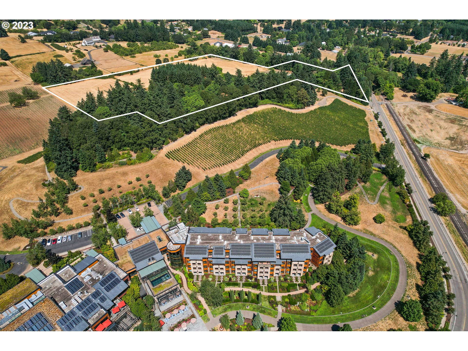 3809 North Springbrook Road Newberg, OR 97132 - Photo 1 of 14 an aerial view of a house