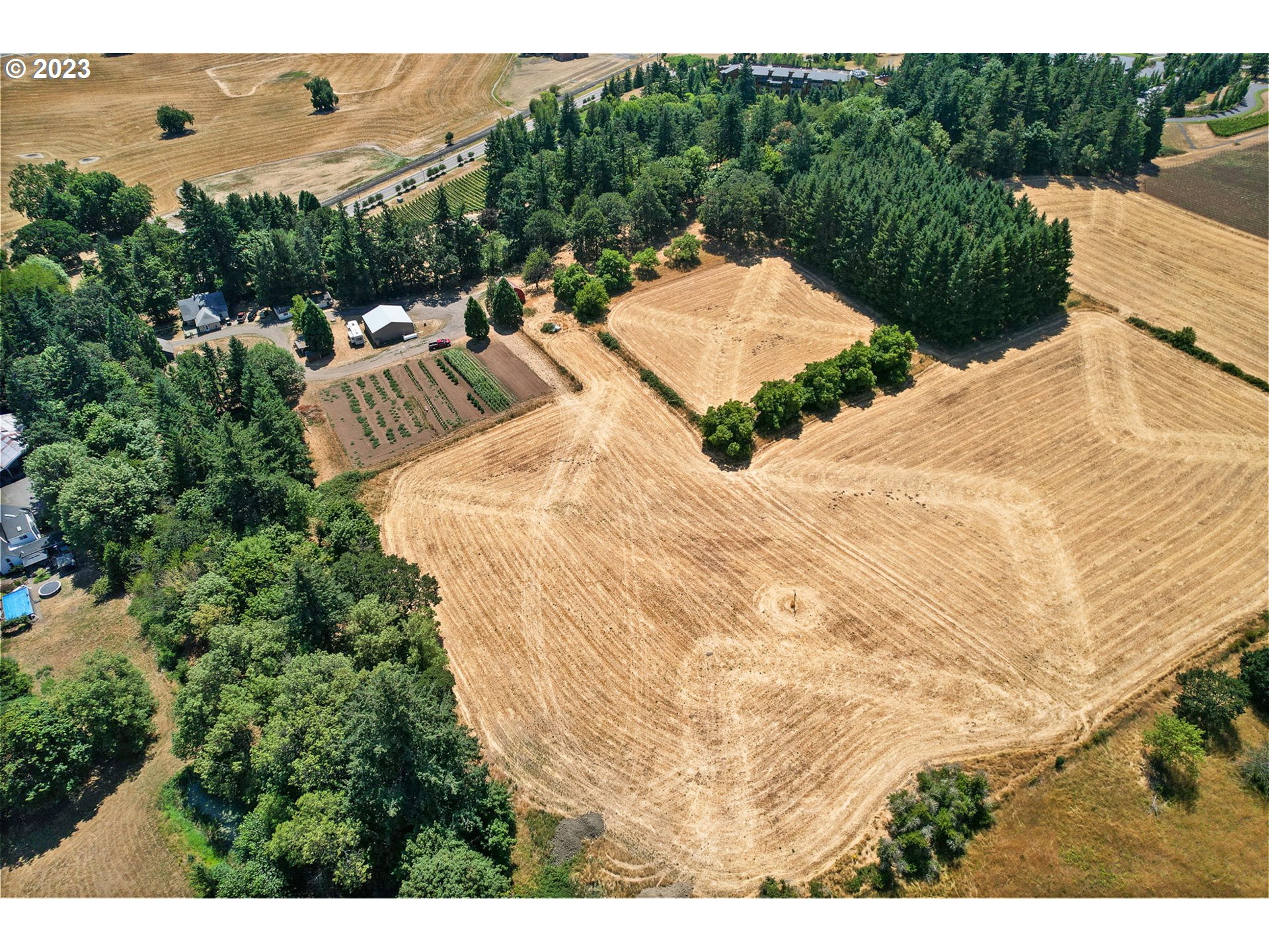 3809 North Springbrook Road Newberg, OR 97132 - Photo 5 of 14 a view of a backyard with a lake view