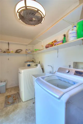 a view of a backyard with trees