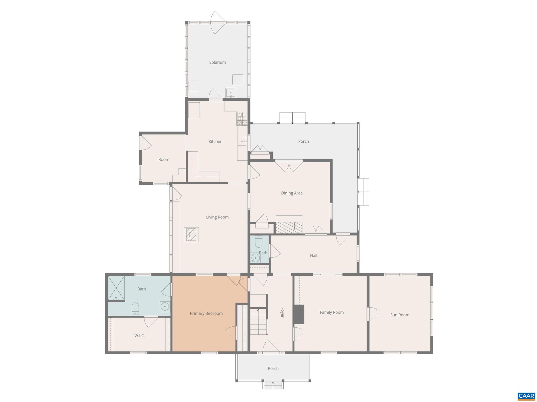 9451 Black Walnut Run Road Rhoadesville, VA 22542 - Photo 50 of 72 a picture of a room with a white wall and an umbrella