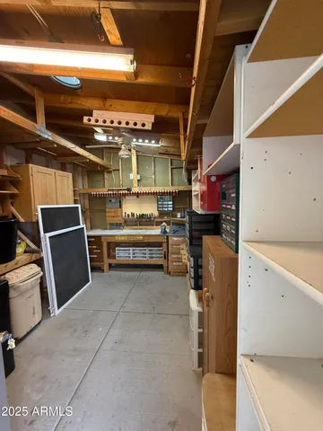 a view of storage and utility room