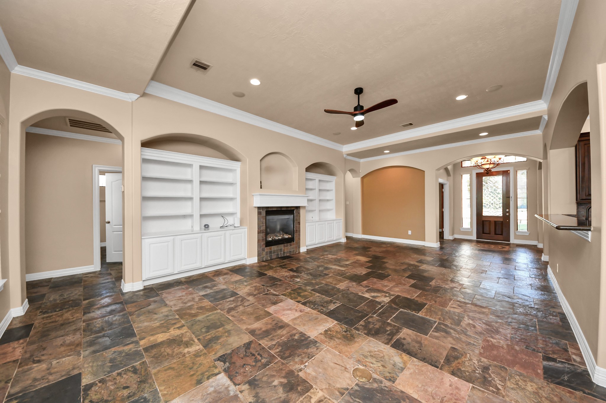 3511 River Bend Drive Rosenberg, TX 77471 - Photo 9 of 50 Family room centered around a beautiful, inviting fireplace