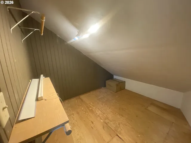 a view of a room with racks