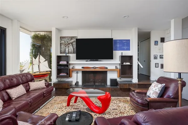 a view of a terrace with city view