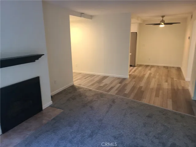 a view of a window in an empty room