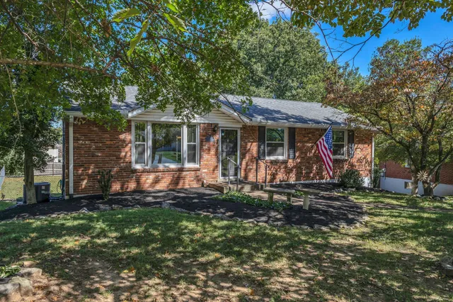 a view of a house with a large tree and a big yard