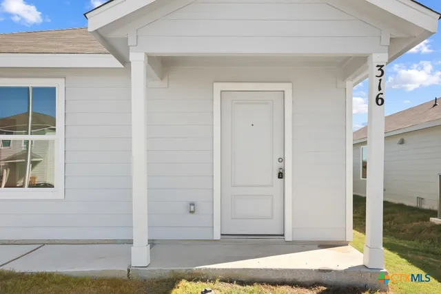 a view of front door