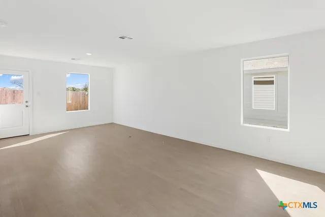 an empty room with a window