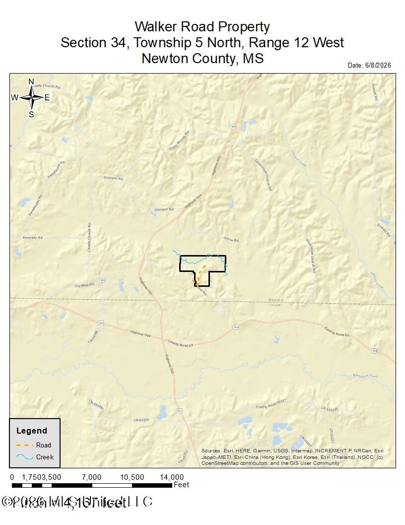Walker Road Newton, MS 39345 - Photo 11 of 13 Walker Road_Locator_Map