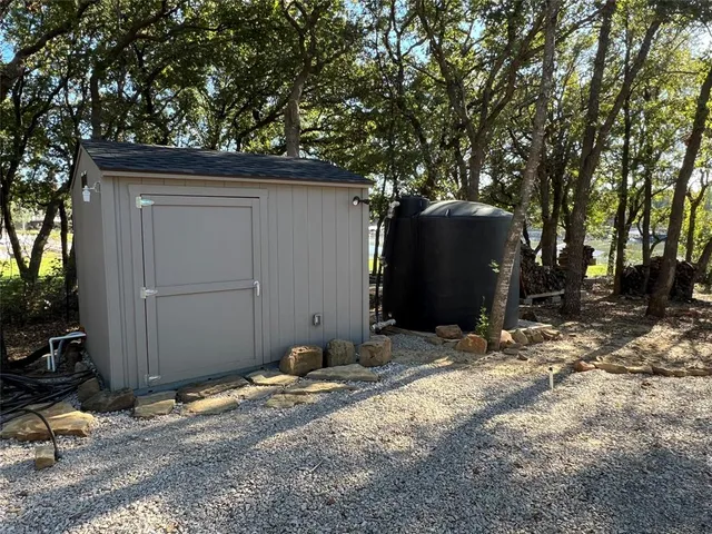 a view of a balcony with lake view