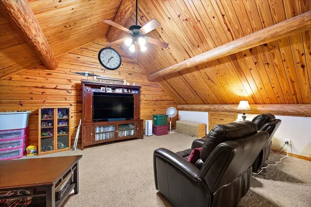 a view of yard with seating area