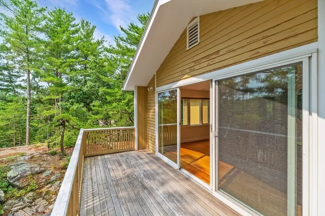 a view of outdoor space and deck
