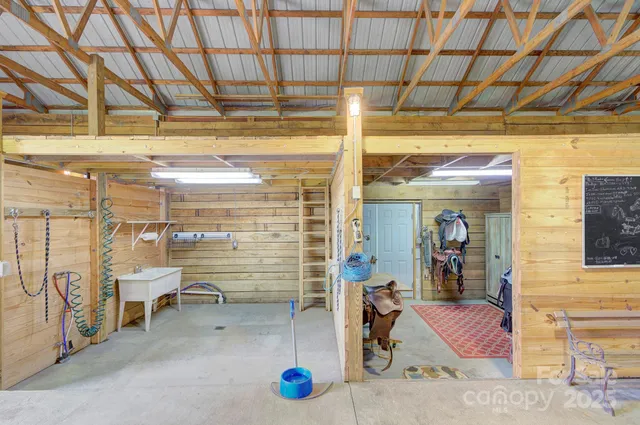 a room with furniture and a table