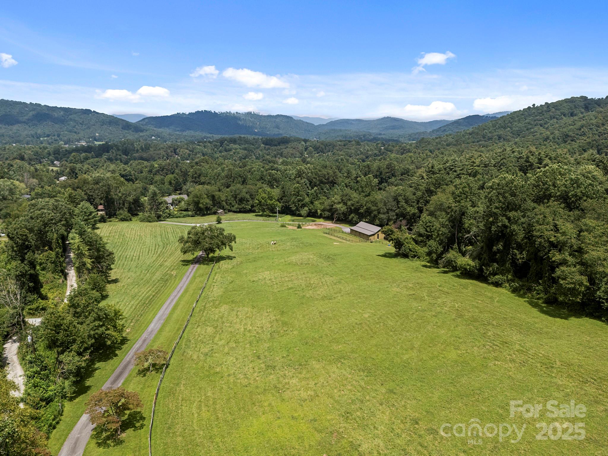 193 Duncan Creek Road Fletcher, NC 28732 - Photo 7 of 48 a view of a lake with a mountain in the background