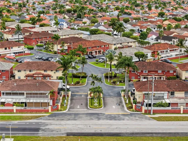 an aerial view of a city