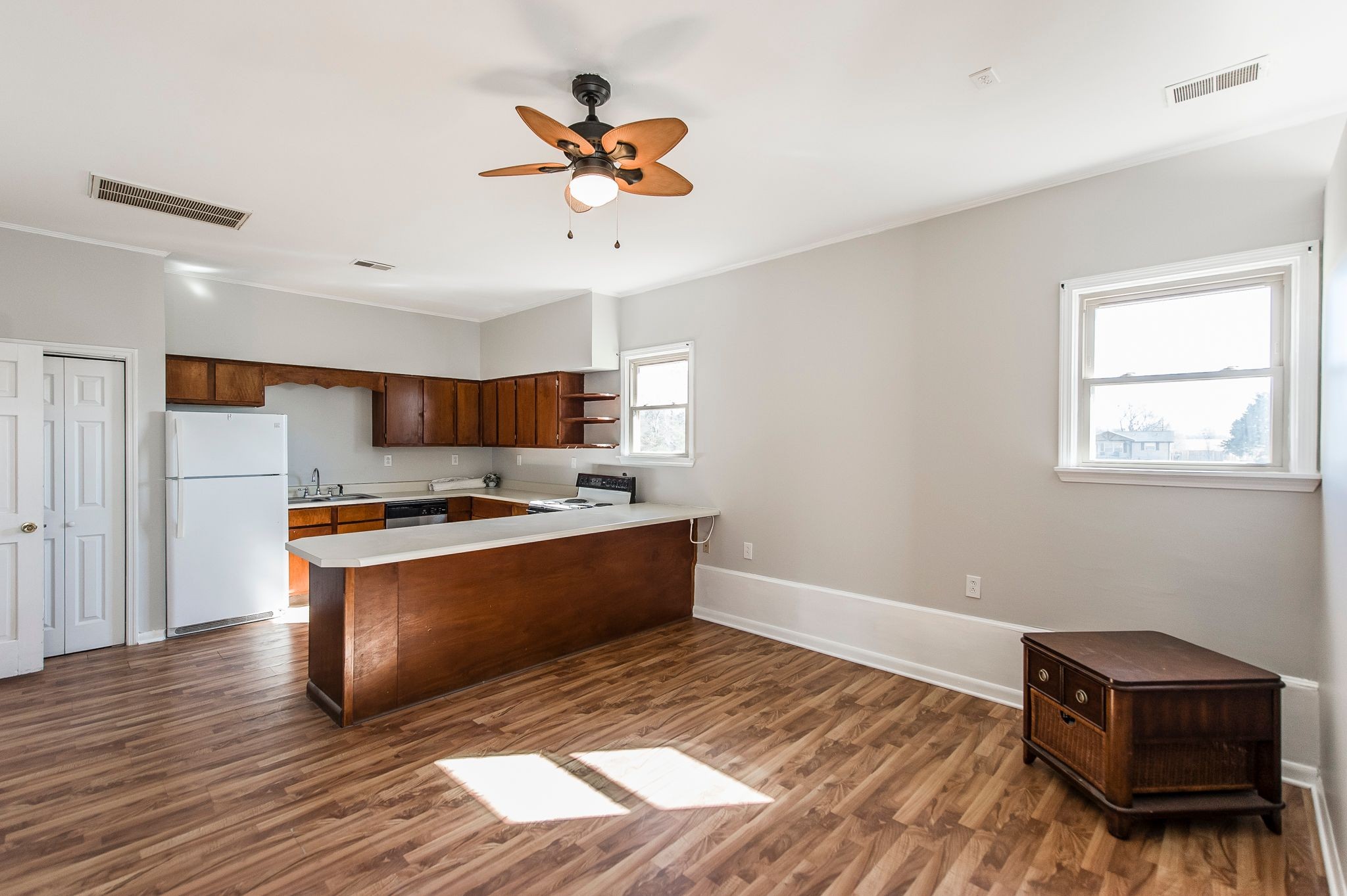 1881 Pinnacle Road Pleasant View, TN 37146 - Photo 39 of 62 a view of workspace with wooden floor and ceiling fan