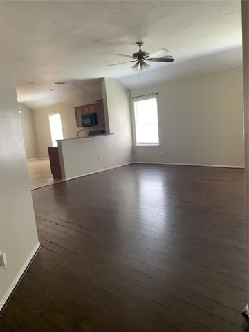 a view of a livingroom with a window
