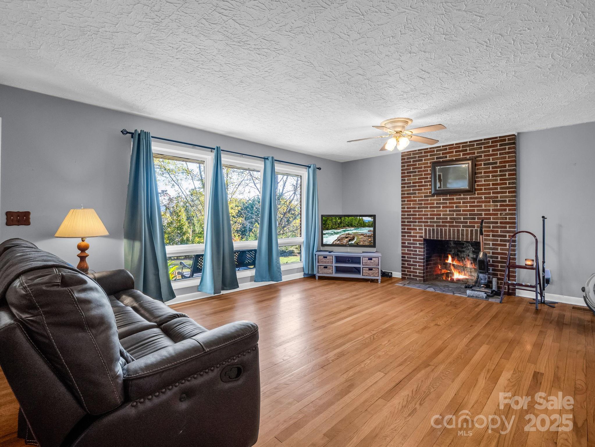 290 Stepp Mill Road Hendersonville, NC 28792 - Photo 7 of 29 a living room with furniture and a fireplace