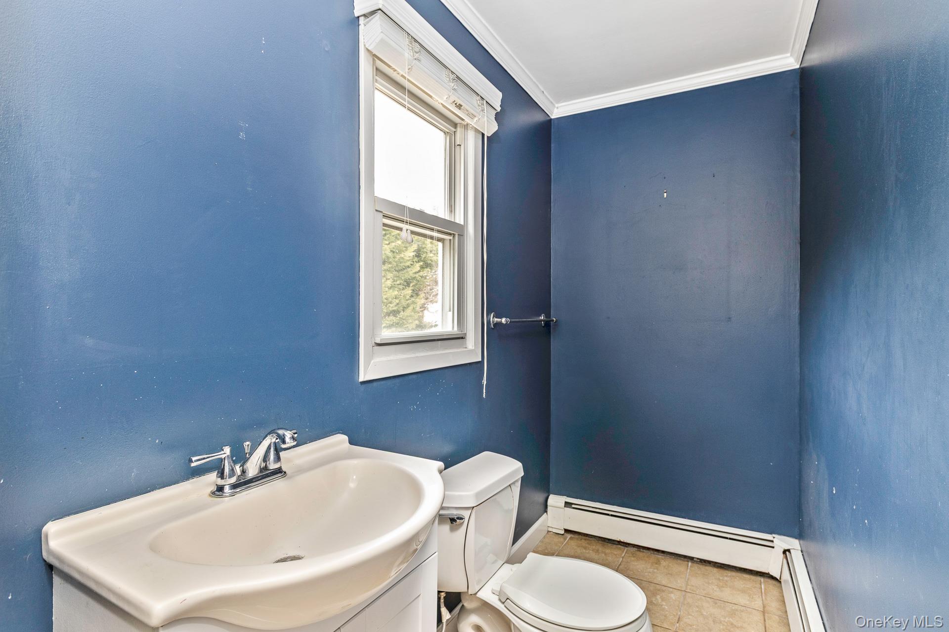 5 Richlee Street Blue Point, NY 11715 - Photo 13 of 27 a bathroom with a sink a toilet and a window