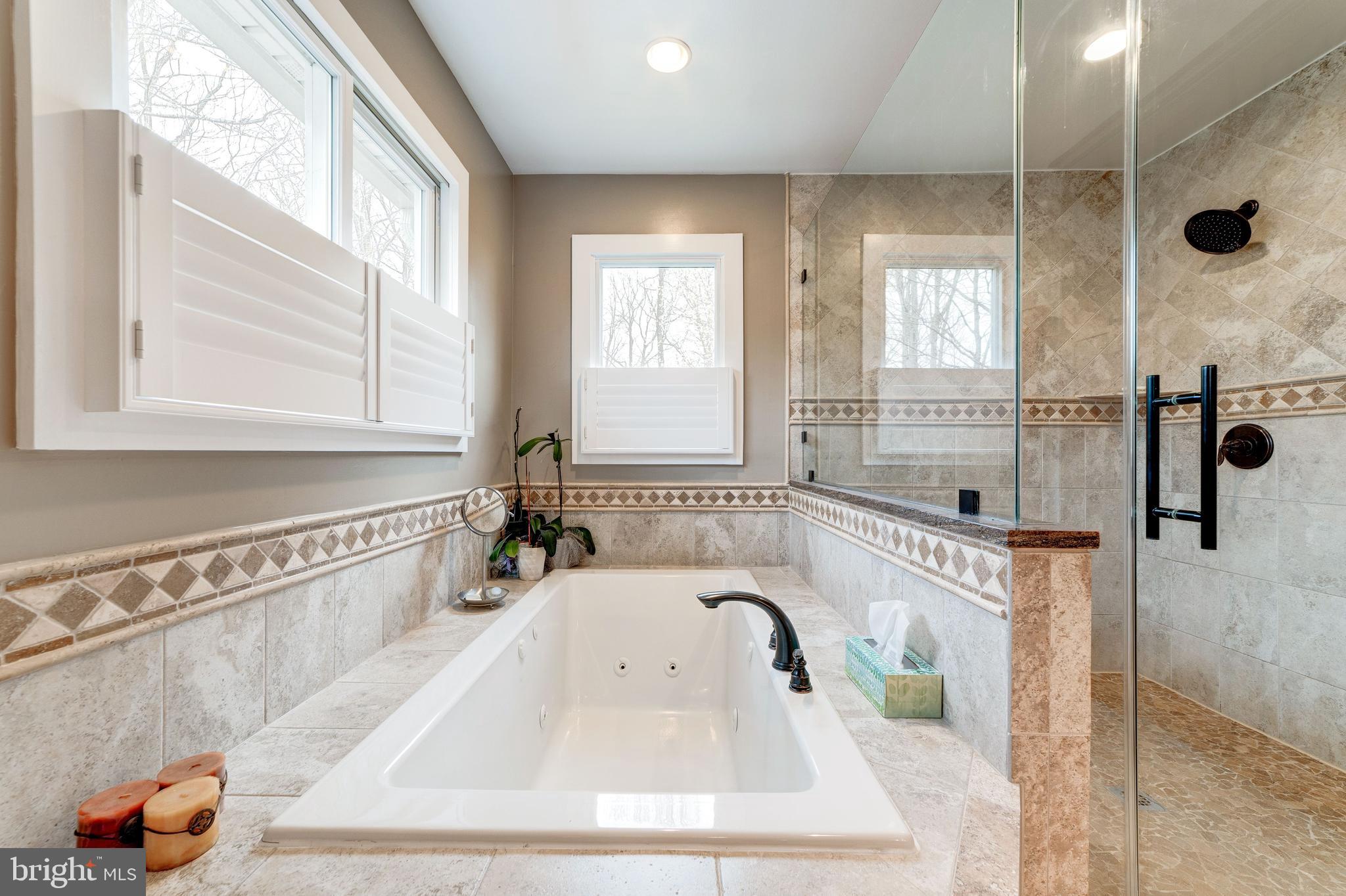 11108 Farm Road Great Falls, VA 22066 - Photo 32 of 58 Jetted tub & large shower w invisible glass